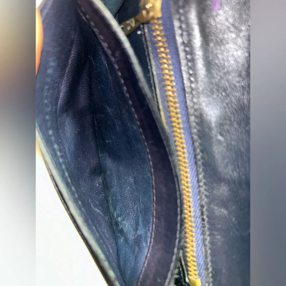 Gucci Web Navy Sherry Line GG Coated Canvas Clutch - Picture 8 of 13